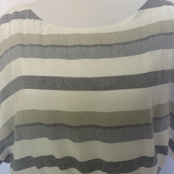 Jessica Howard EUC Linen Blend Beachy/Boho Tie Waist Striped Sundress, size 12 - Picture 4 of 9